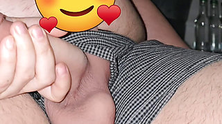Step mom pulled out stepson 9 inch of dick from his panties
