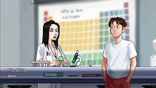 Ms. Okita in the Lab (Summertime Saga Gameplay)