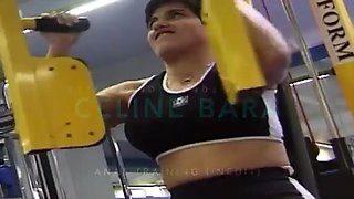 Cline de Bara in the gym 1999 ft. Cline Bara: Blowjob, Babe  Cowgirl Porn