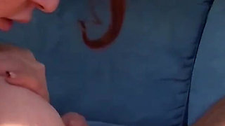 Busty chick is pleasuring her lover's cock with her huge boobs