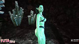 Futa3DX featuring Lara Croft's cartoon porn