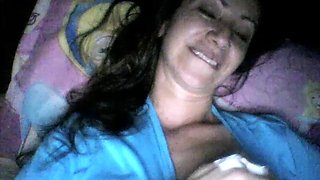Again the old colombian whore milf with big tits doing the only thing she know