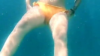 Snorkel Slut in Paradise - Underwater Flash & Naughty Tease
