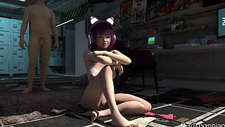 Nexus 3: Orbit Episode 5. Cute japanese anime catgirl gets fucked on a space station