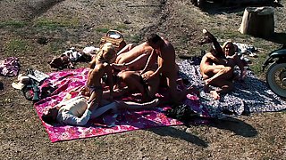 1920s Sluts Get Their Pussies Licked, Ride Cocks, and Take Cumshots at a Picnic