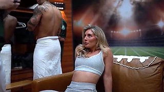 Pornstar beauty takes deep dive into hardcore gangbang