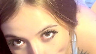 Blonde Step Sister Gets a Big Cumshot on Her Face