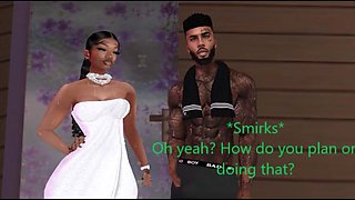 IMVU Black couple fucks in Sauna: Big Tits, Big Ass  Blowjob Porn