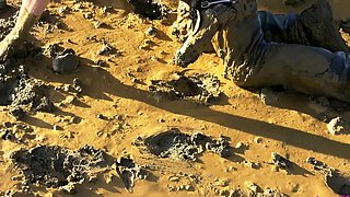 Riding Mistress Katharina - Sandy And Muddy Ride- Extreme