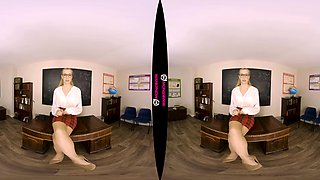 Bad Behaviour; British Blonde Teacher Solo Striptease