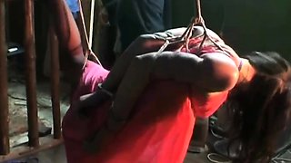 Black Bondage very Tight Elbows-Tied