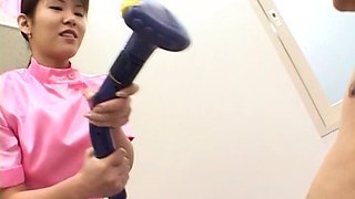 Naughty Japanese nurse Shino Isshiki opens her legs to be fucked