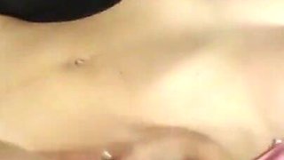 Nasty College Girl Rubs Her Clit