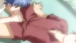 Dripping wet anime pussy sliding up and down stick