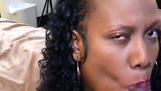 Big butt black wife fucks and sucks her personal trainers huge BBC