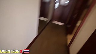 Hot tiny asian girl sucks my cock and then gets mercilessly railed doggystyle