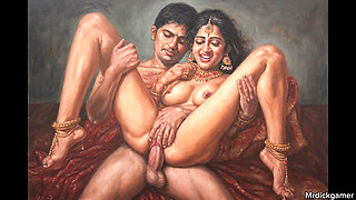 Hot desi teacher threesome with her students in oyo room