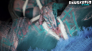 Anal Masturbation and Squirt - Tattoo Girl in Latex - Gapes and Prolapse, ATM