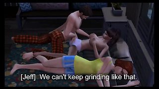 Teen Girl Next Door Seduces Married Man at Halloween Party - Sims 4 Sex Animation