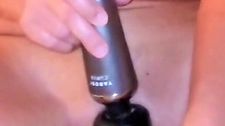 My Strong Massage Stick 'vibroxl Fucks Me Together with the Horny Veined Dildo!