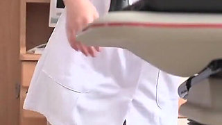 Sticky Fondling and Nipple Play Training of a Private Busty Nurse Hired by Men. 1