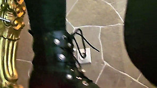 Monika Schmidt Dirty Shoe Soles Licking Giantess Boot Worship