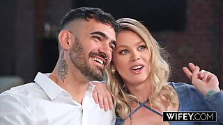 WIFEY Tiny Hotwife Sammm Next Door Holds Hubbys Hand While She Devours Monster BBC
