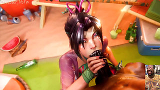 Slutty Fucking Ass Psylocke Deepthroats a BBC at the Beach, Honoka Big Breast Paizuri Cumshot Facial