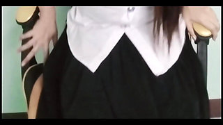 Horny Thai Student Plays with Her Pussy