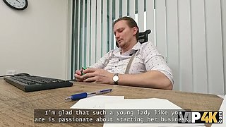 Hot Brunette Olivia Sparkle Gets Loan With Tight Pussy - Office Fuck in HD