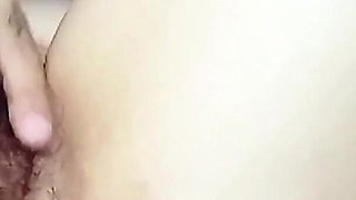 Very Excited MILF Enjoys Her Huge Hairy Pussy Until an Intense Orgasm