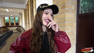 German Scout - Slim Ukrainian Girl Mari Moon Accidentally Cum in Eye at Pick up Casting Fuck