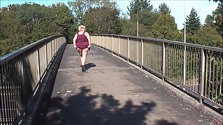 A Walk and Strip on the Road Bridge