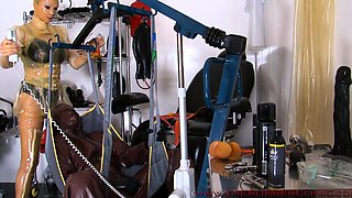 Amateur fetish BDSM action with redhead