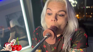 First Time Throat Fucking on the Fuck Machine