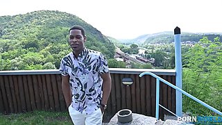 Blonde Czech Ariela Donovan drilled deep in doggy with humongous black cock GP1500