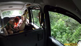 Fake Lesbian Taxi with Kinky Big Ass Busty Tattooed Sluts - A Pair Of Fucking Filthy Sluts - Pixi Peach