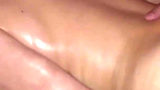 Internet Hook-up: a Big-tit Wife, Shaved Pussy Rubbing and Sucking My Cock -2