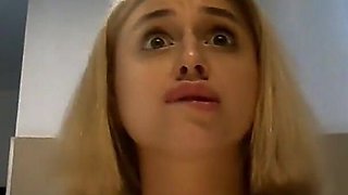 Cute and Hot Sexy Tight Pussy Cheerleader Shows Her Shaved and Wet Pussy Under Her Mini Skirt in the Bathroom