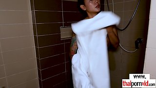 Guy enjoying a Thai bitches hairy slit