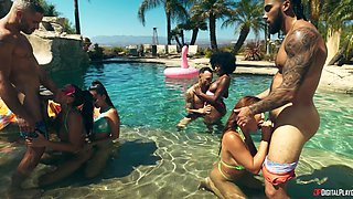 Jennie Rose's Wild Frenzy in a Poolside Scene