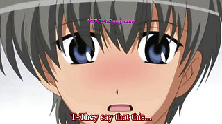 Naked MILF Teacher Sits on Her Student's Lap as They Browse Job Ads Together! UNCENSORED HENTAI (ENG Subtitles)