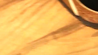 Golden Mules & Black Nylons - Sensual Shoe Removal