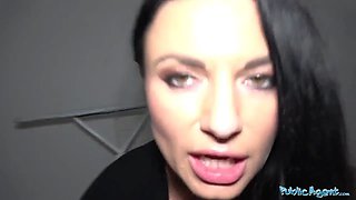 Public Agent MILF loses handbag and her panties