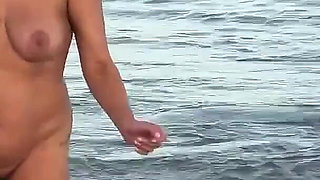 Curvy Young MILF Skinny Dipping in October
