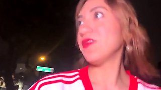 German Redhead Teen fuck outdoor with older men