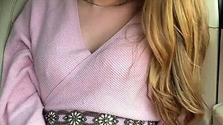Shemale strip and masturbation outdoor