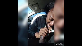 Naejae gives hot blowjob and rides for creampie - ebony babe loves black cock