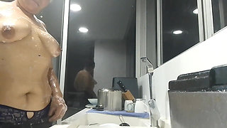 Colombian MILF with a Big Ass Is so Horny That She Ends up Masturbating in the Office Bathroom