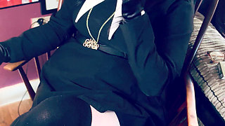 Wednesday Addams, Tina Snua,  Chain Smokes 2 Cigarettes In Satin Gloves - Smoking Smoker Drifts Snap Inhales OMI OME Tip To Tail